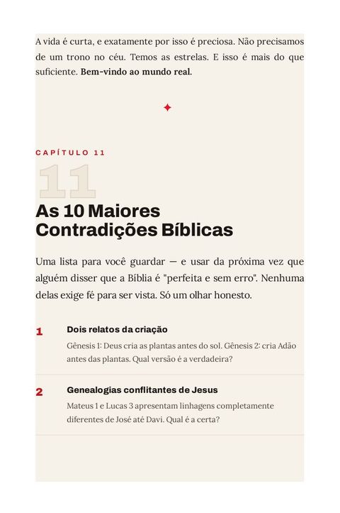 Abertura do capítulo 11: As 10 maiores contradições bíblicas